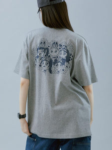 NewJeans x MURAKAMI T-SHIRTS (MELANGE GRAY) - Medium