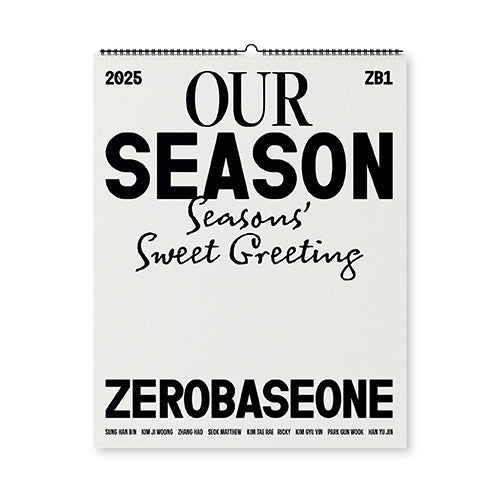 ZEROBASEONE - 2025 OUR Season WALL CALENDAR