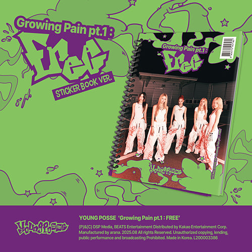 YOUNG POSSE - Growing Pain pt.1 : FREE / Sticker Book Ver
