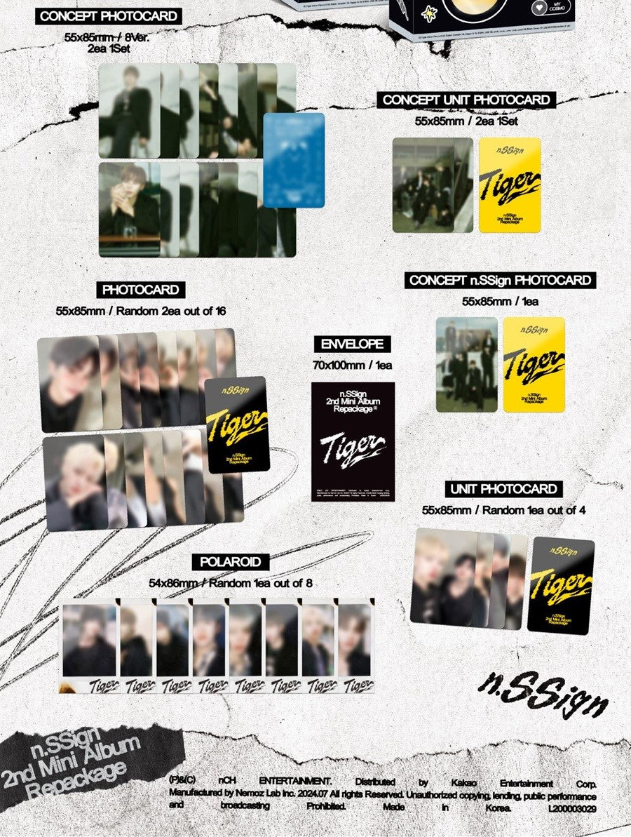 n.SSign - Tiger / NFC Keyring Ver.(NEMO ALBUM) - Random Cover - K