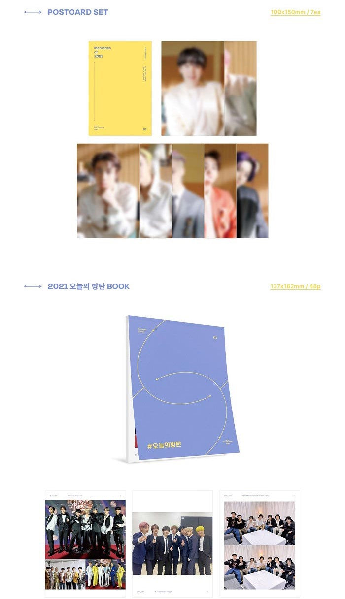 BTS - MEMORIES OF 2021 [DVD] (7 Disc Set) - K-Pop Time