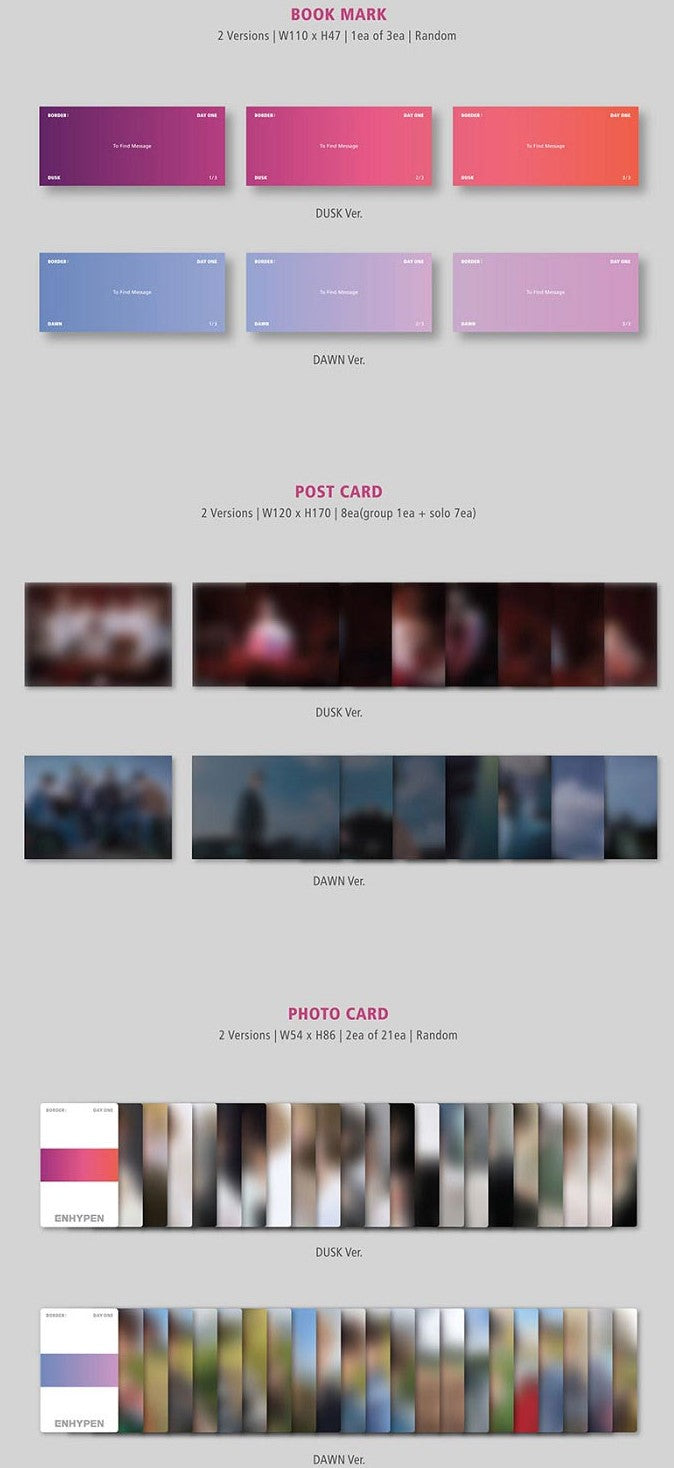 ENHYPEN - 1st Mini Album : BORDER : DAY ONE (Random of 2