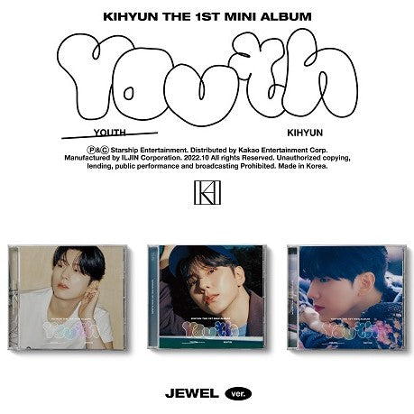 KIHYUN (MONSTA X) - YOUTH [Jewel Ver. - Random of 3 Versions]