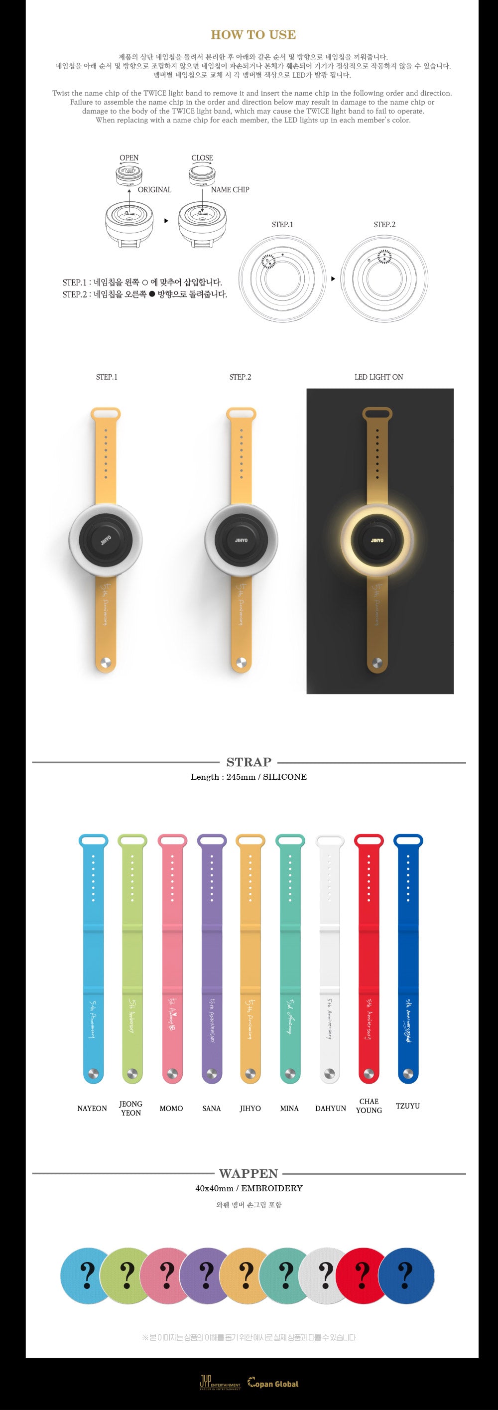 TWICE 5TH ANNIVERSARY - LIGHT BAND CUSTOM KIT - K-Pop Time